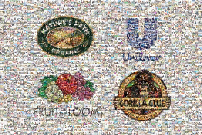 Mosaic complex logo example that is too detailed for mosaics