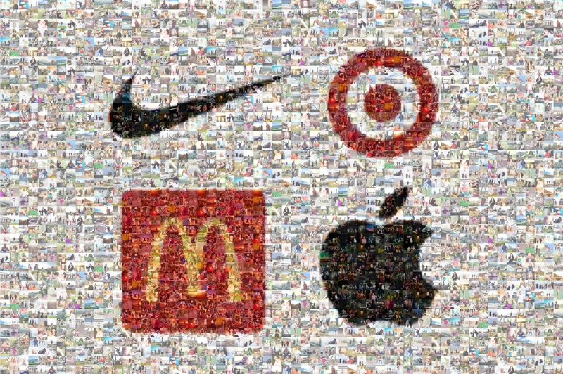 Mosaic simple logo example suitable for photo mosaics